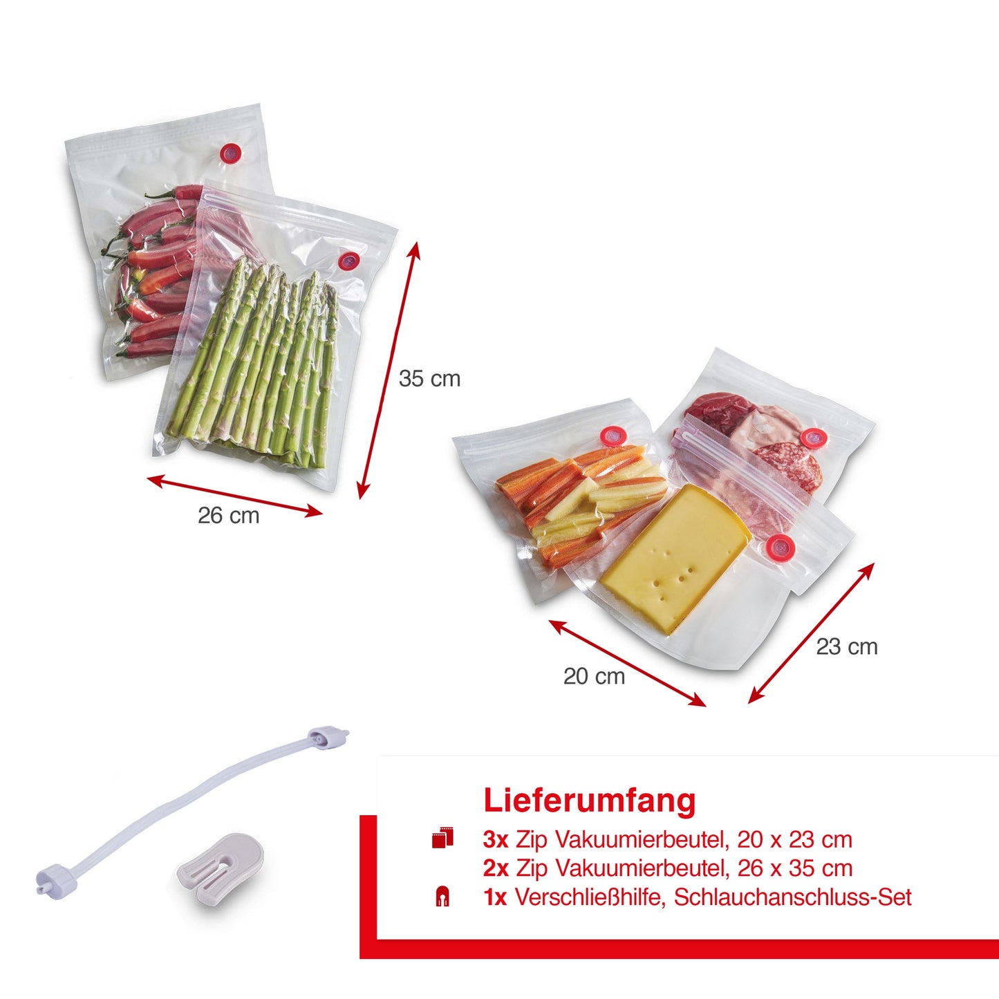 Solis_Zip Vakuumierbeutel Starter Set B-Ware_transparent