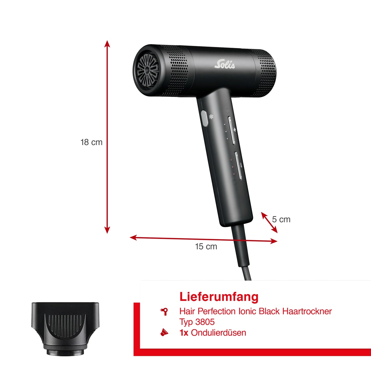 Solis_Hair Perfection Ionic Black (Typ 3805) B-Ware_schwarz