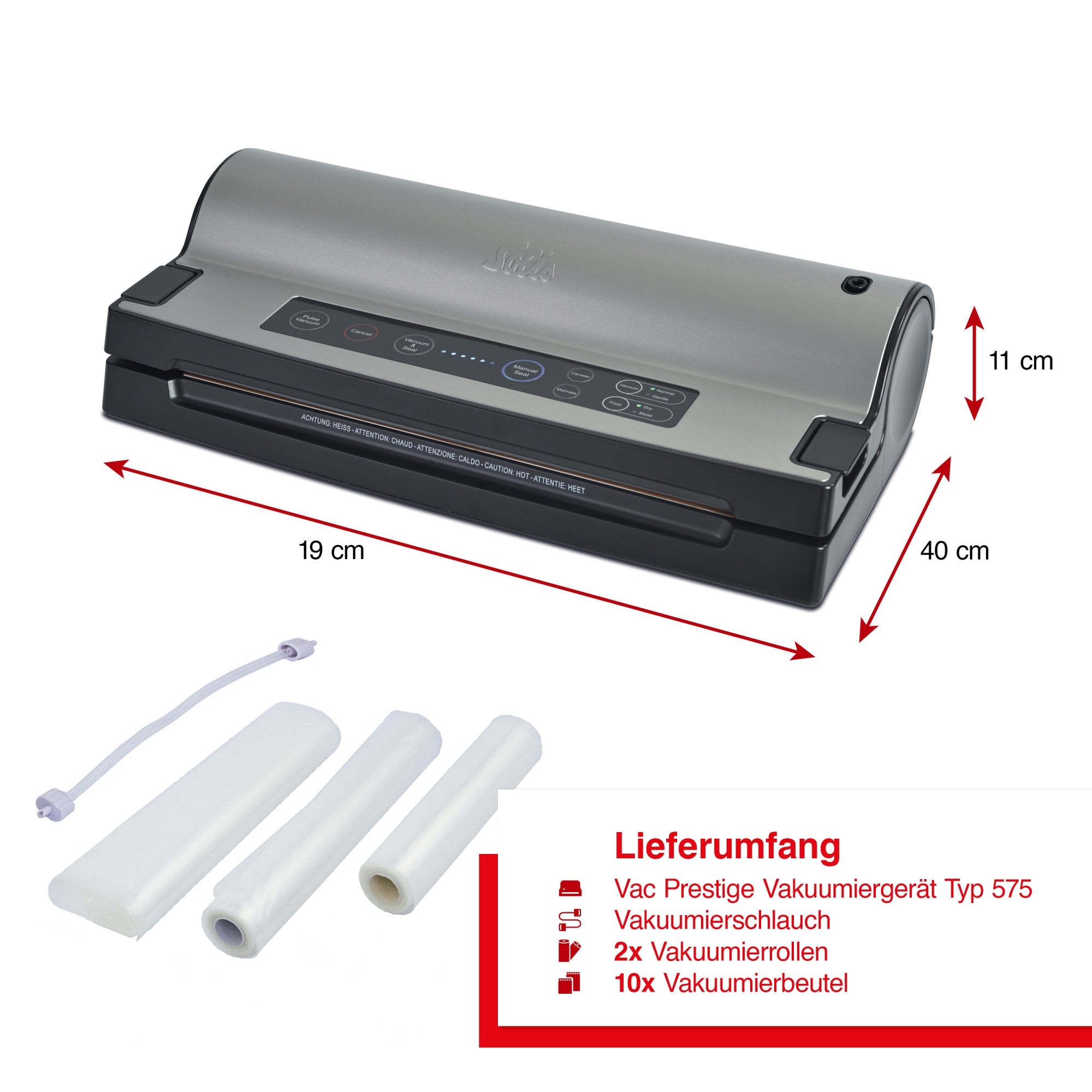 Solis_Vac Prestige (Typ 575)_schwarz/Edelstahl