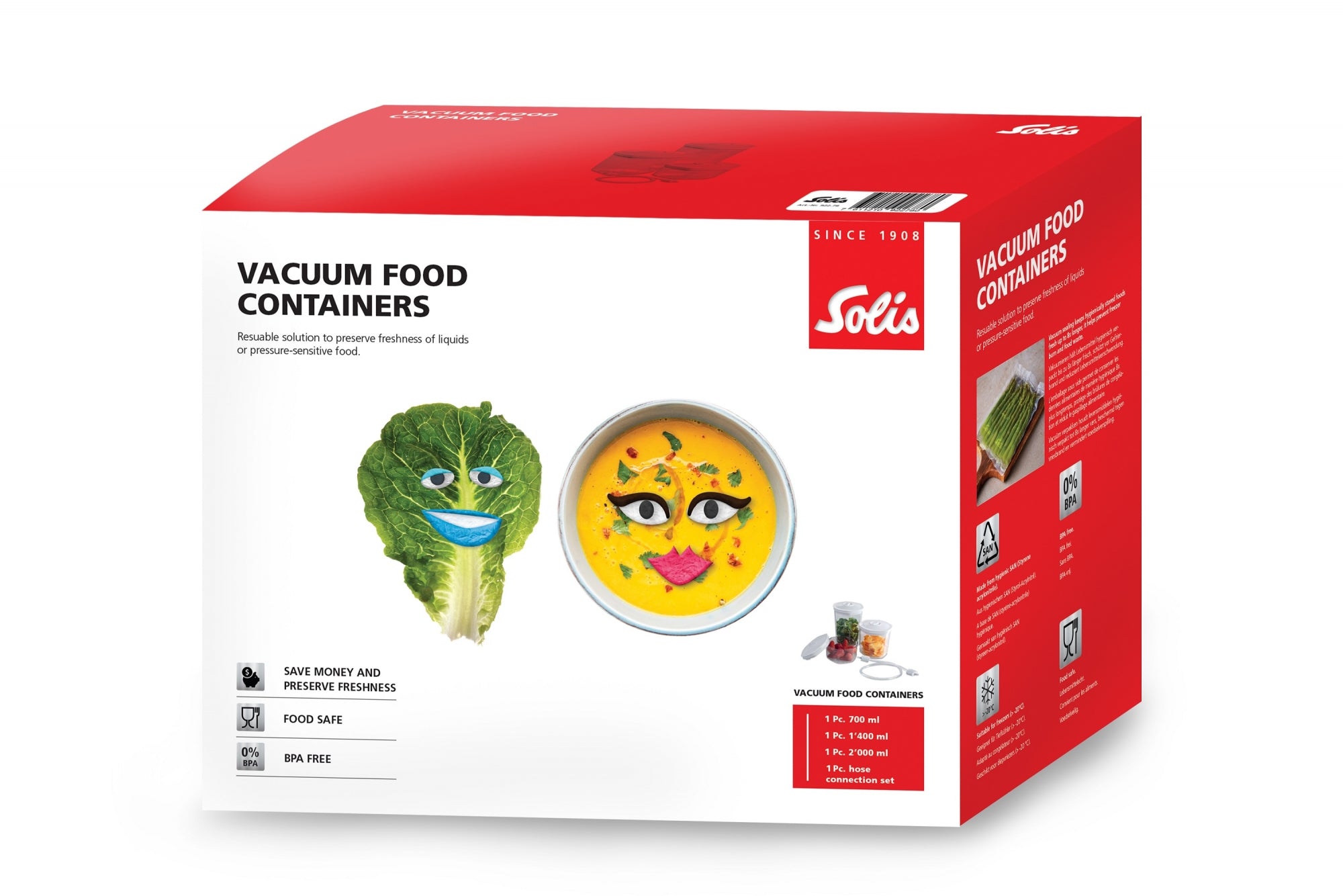 Solis_Vakuumierbehälter sechseckig_weiß