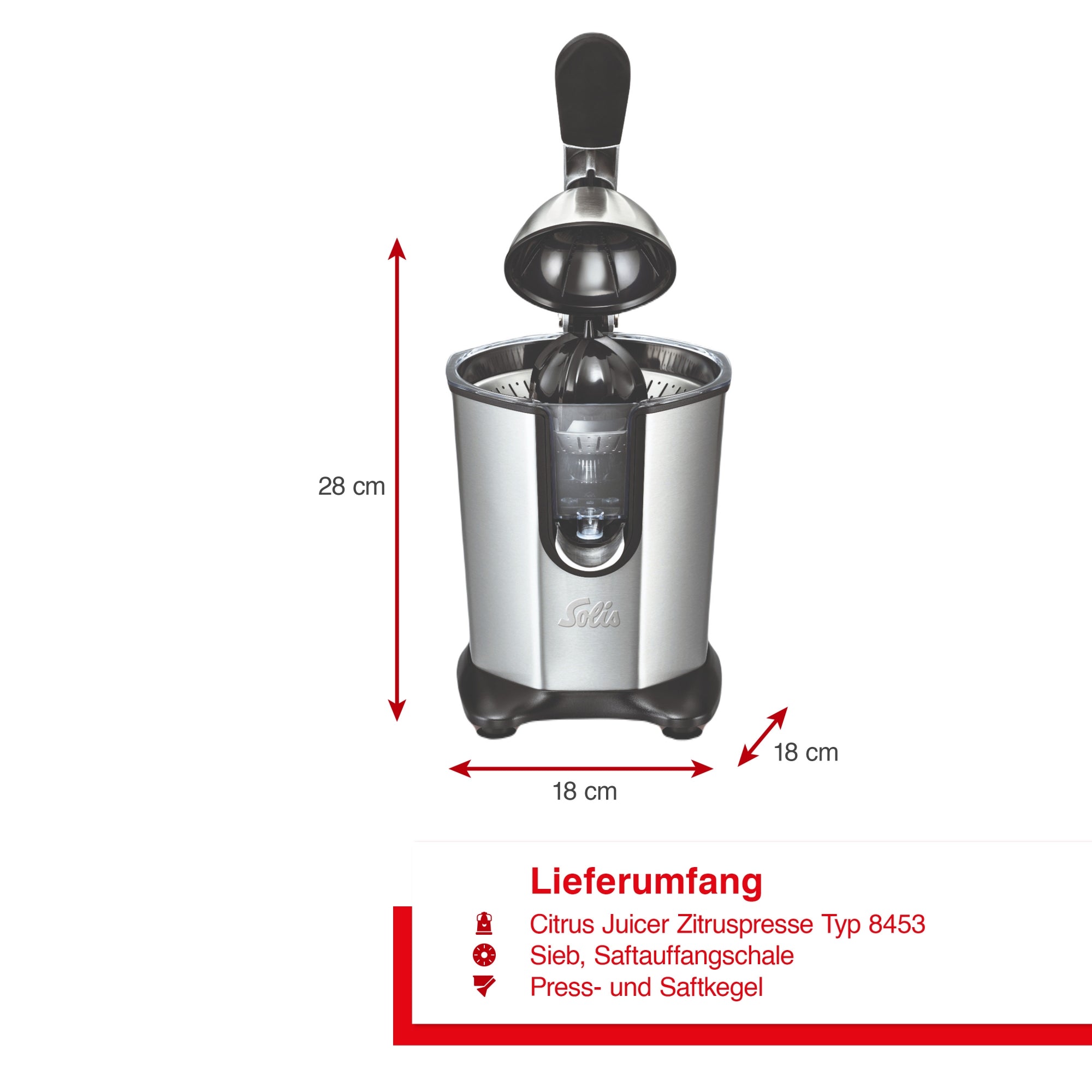 Solis_Citrus Juicer (Typ 8453) B-Ware_Edelstahl