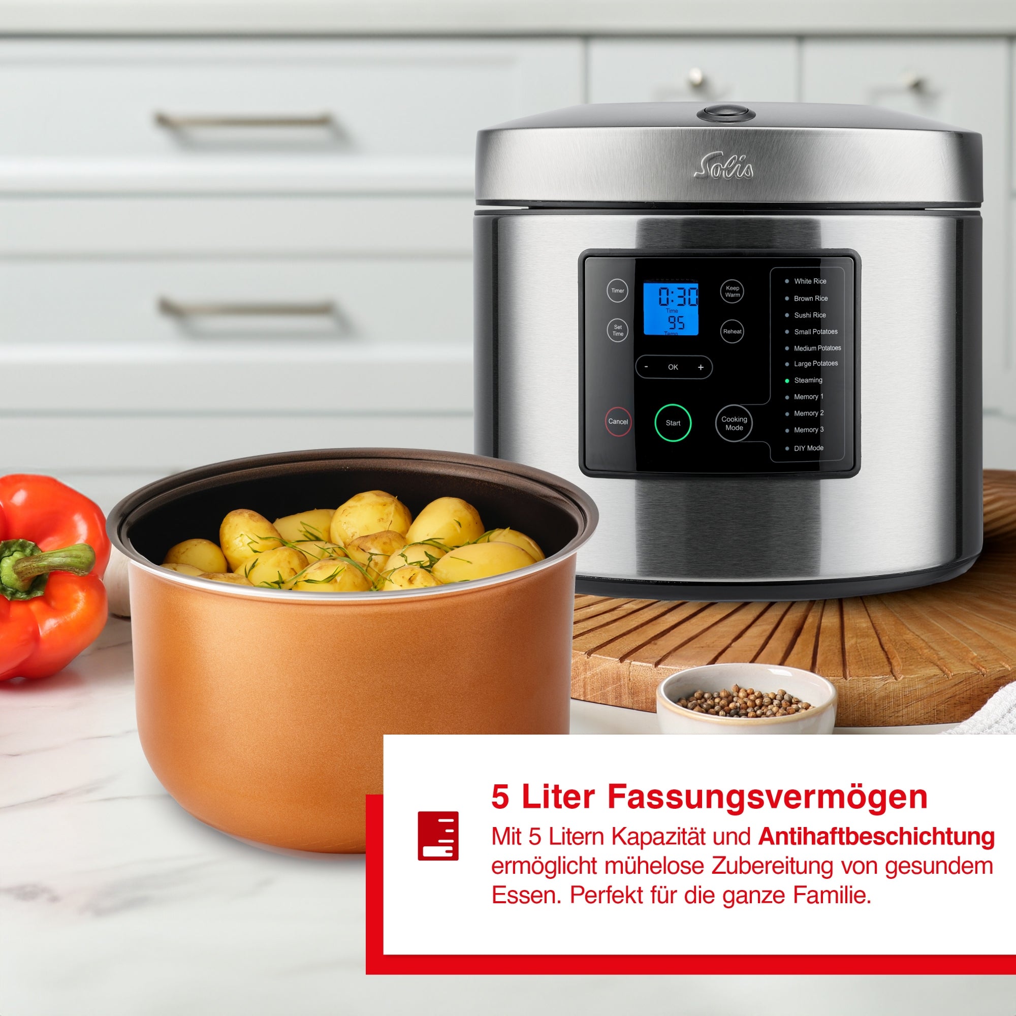 Solis_Rice & Potato Cooker (Typ 8161)_Edelstahl