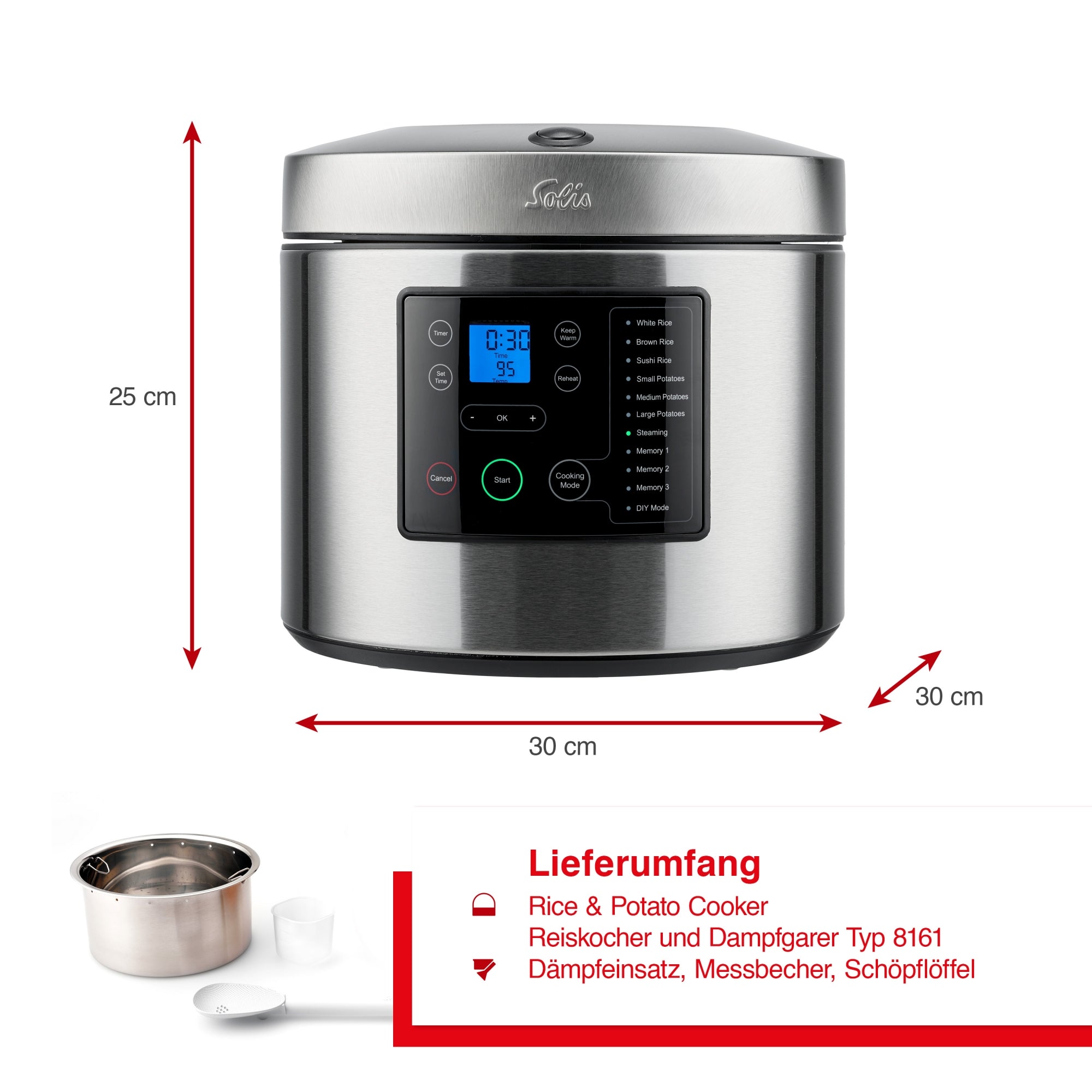 Solis_Rice & Potato Cooker (Typ 8161)_Edelstahl