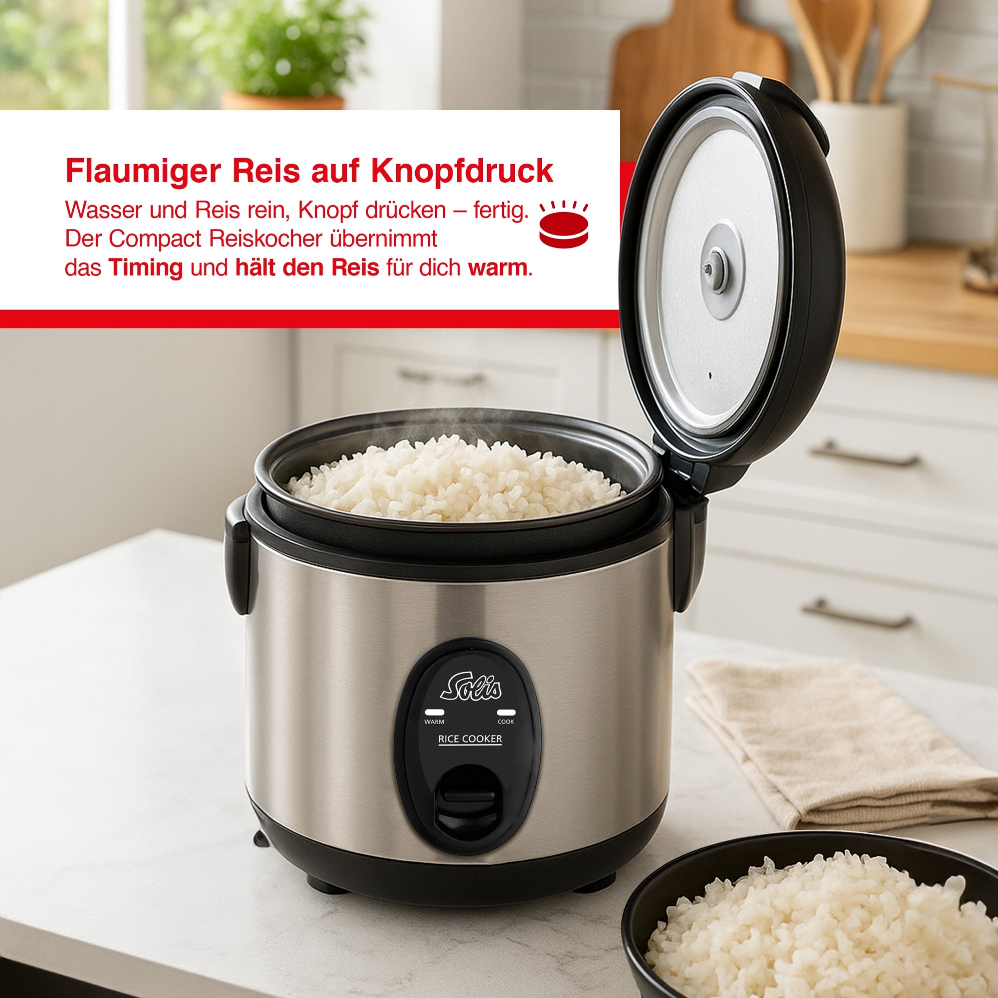 Solis_Rice Cooker Compact (Typ 821)_schwarz / silber