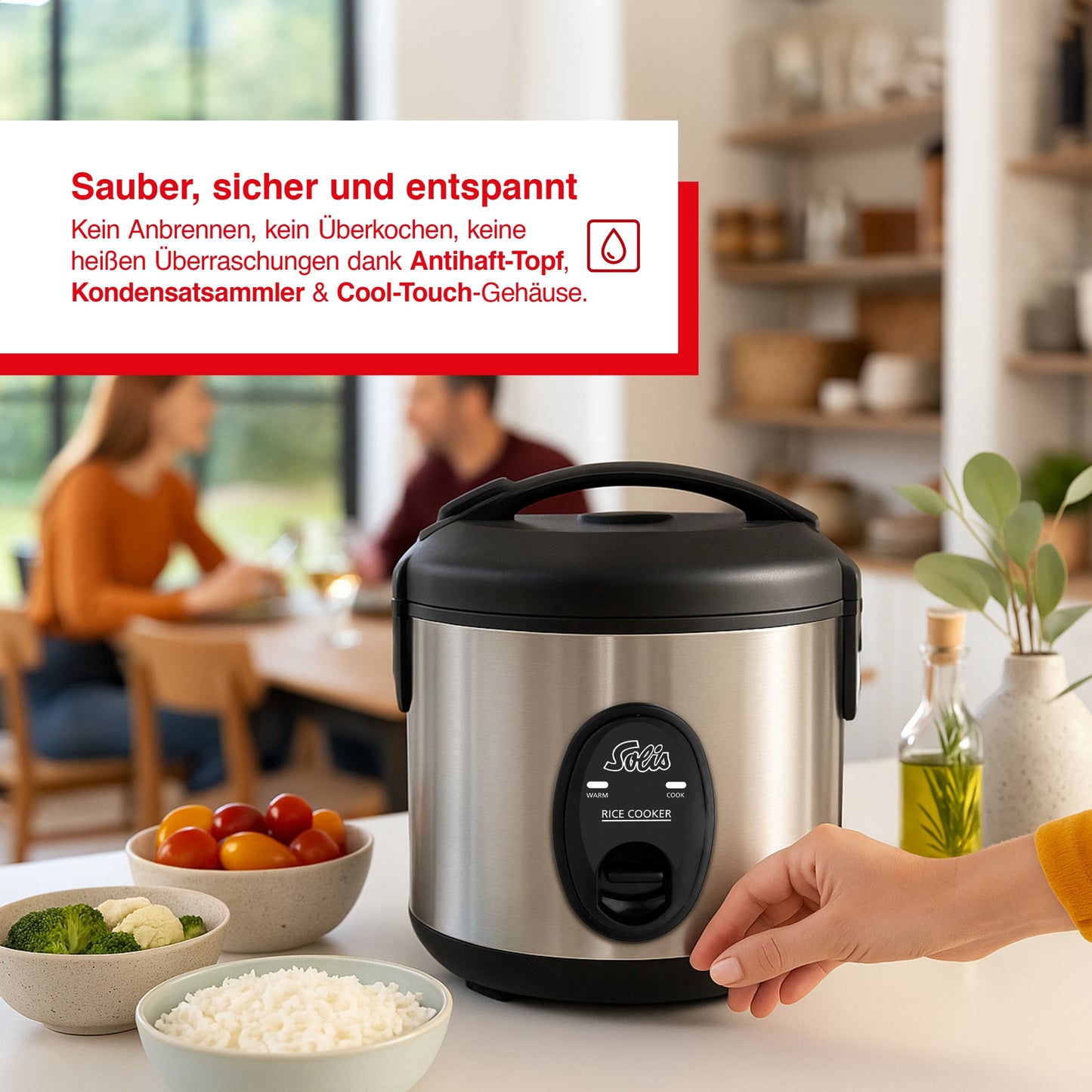 Solis_Rice Cooker Compact (Typ 821) B-Ware_schwarz / silber