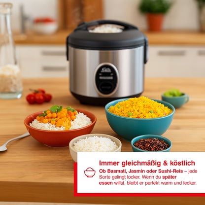 Solis_Rice Cooker Compact (Typ 821) B-Ware_schwarz / silber