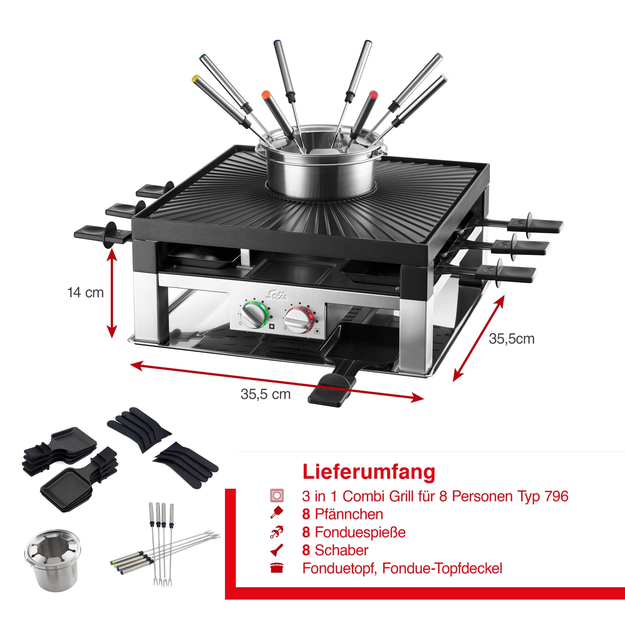 Solis_3 in 1 Combi Grill (Typ 796) B-Ware_schwarz