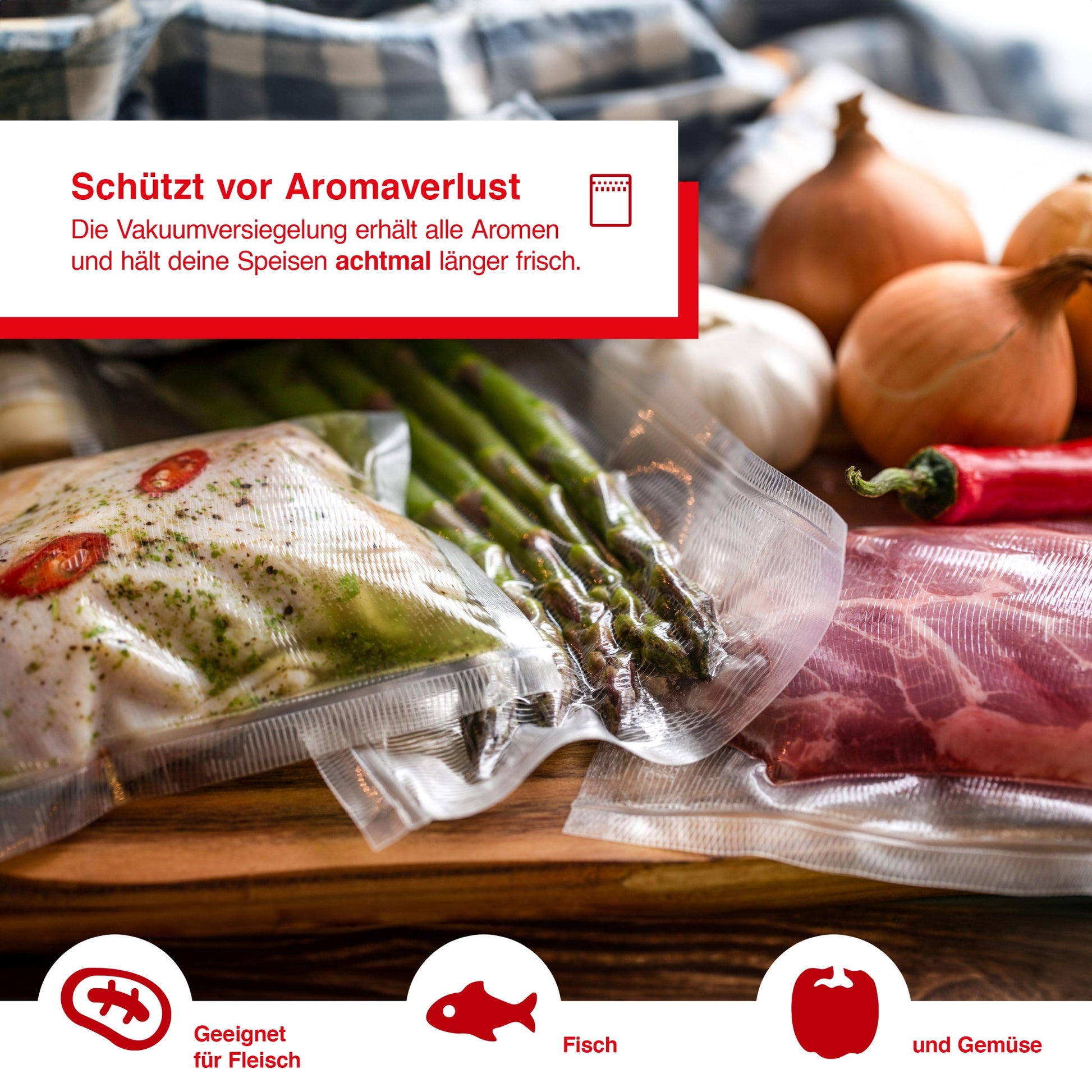 Vakuumierfolien 2 Rollen 40x600 cm B-Ware