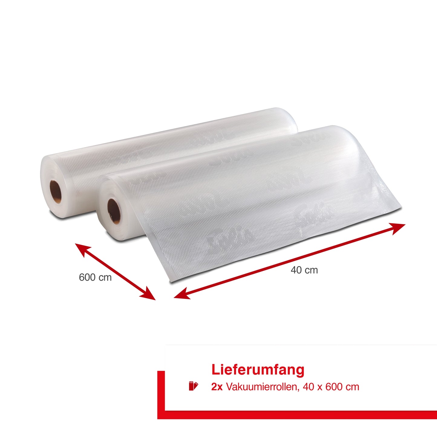 Vakuumierfolien 2 Rollen 40x600 cm B-Ware