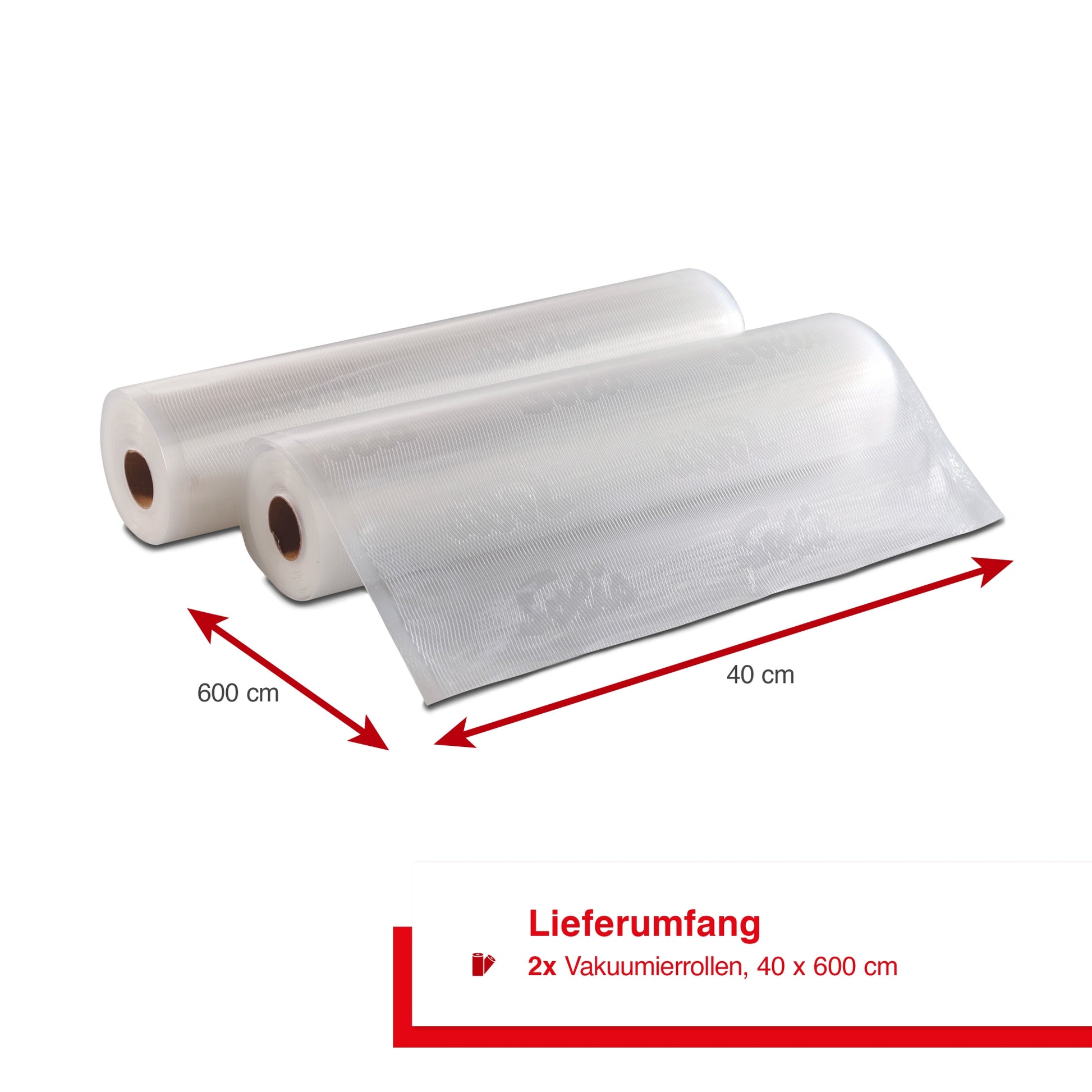 Vakuumierfolien 2 Rollen 40x600 cm B-Ware
