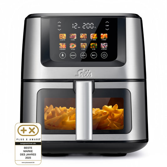 Solis_Air Fry & Dry XL, Griff silber (Typ 8200)_Edelstahl