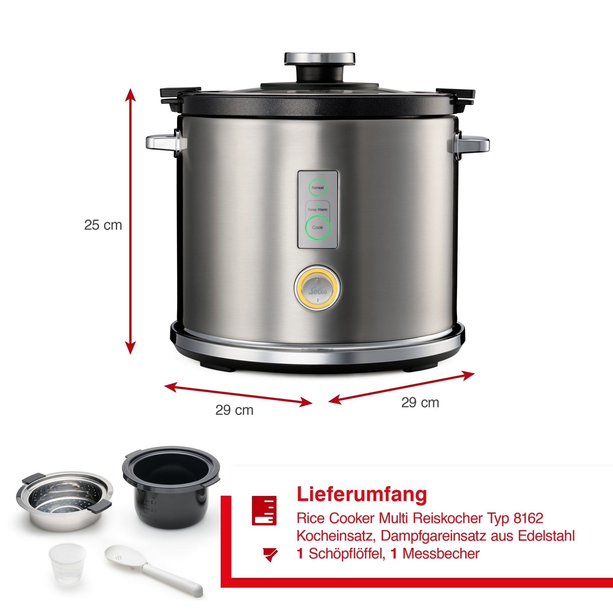 Solis_Rice Cooker Multi (Typ 8162)_Edelstahl