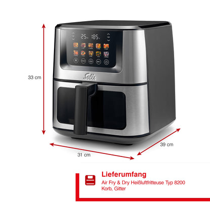 Solis_Air Fry & Dry XL, Griff schwarz (Typ 8200)_schwarz