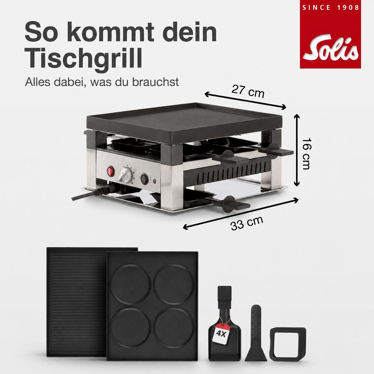 Solis_Raclette & Pizza Grill für 4 (Typ 7910)_schwarz