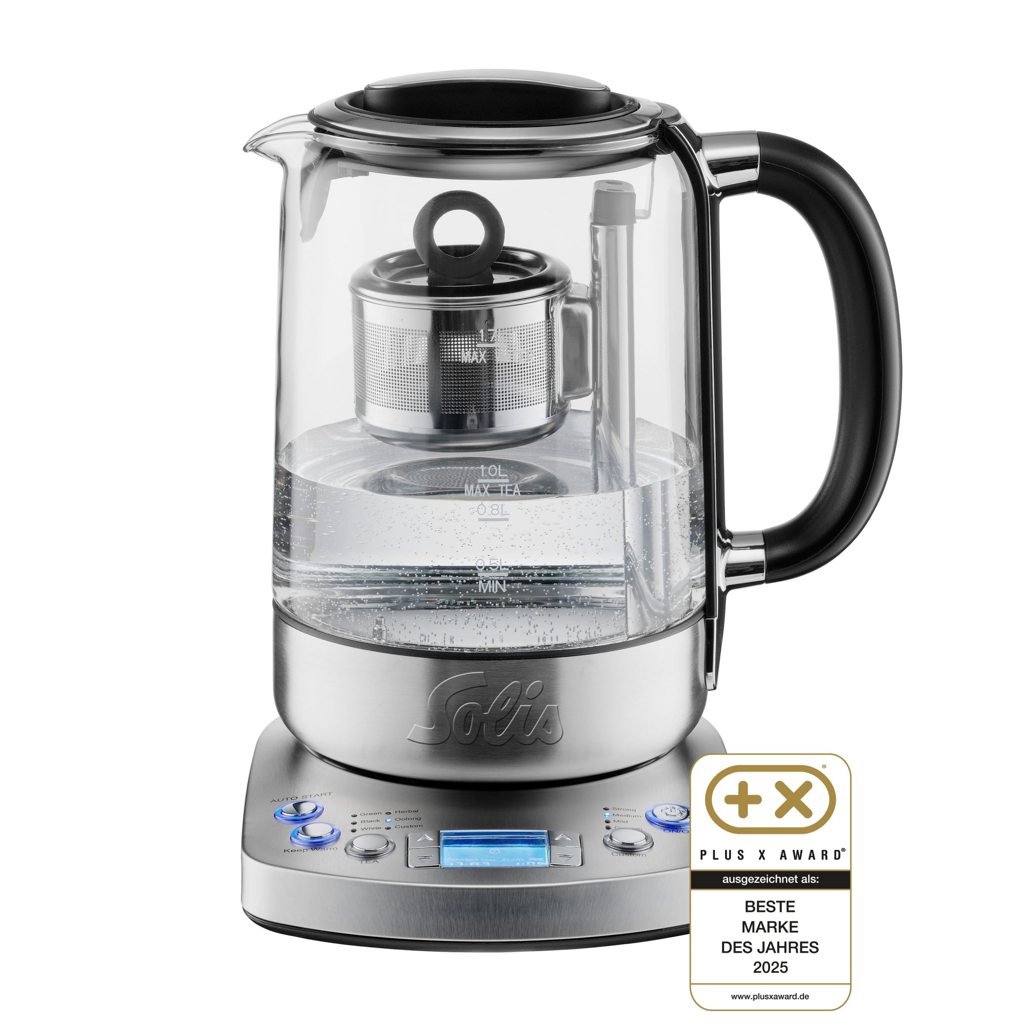 Solis_Tea Kettle Automatic (Typ 5518) B-Ware_Edelstahl / Glas