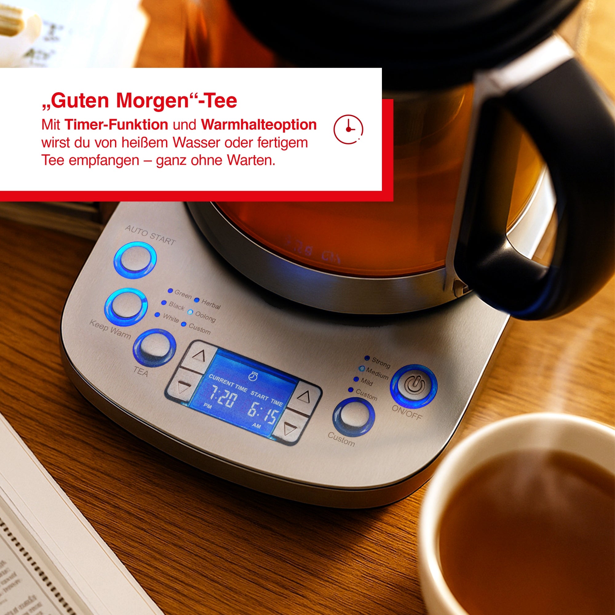 Solis_Tea Kettle Automatic (Typ 5518) B-Ware_Edelstahl / Glas
