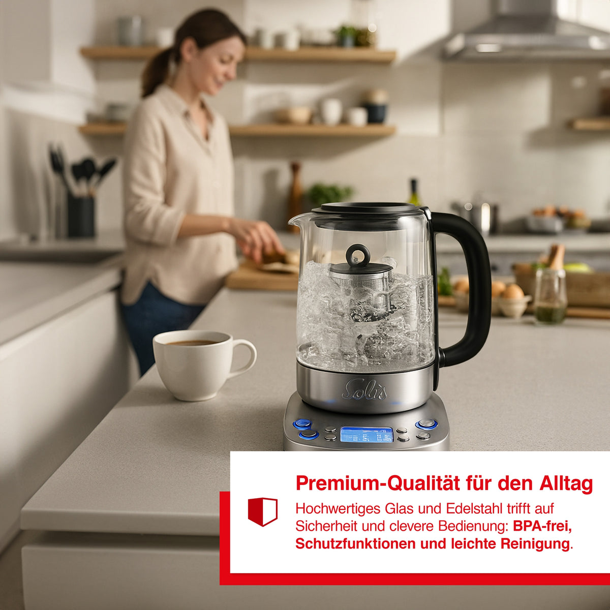 Solis_Tea Kettle Automatic (Typ 5518) B-Ware_Edelstahl / Glas