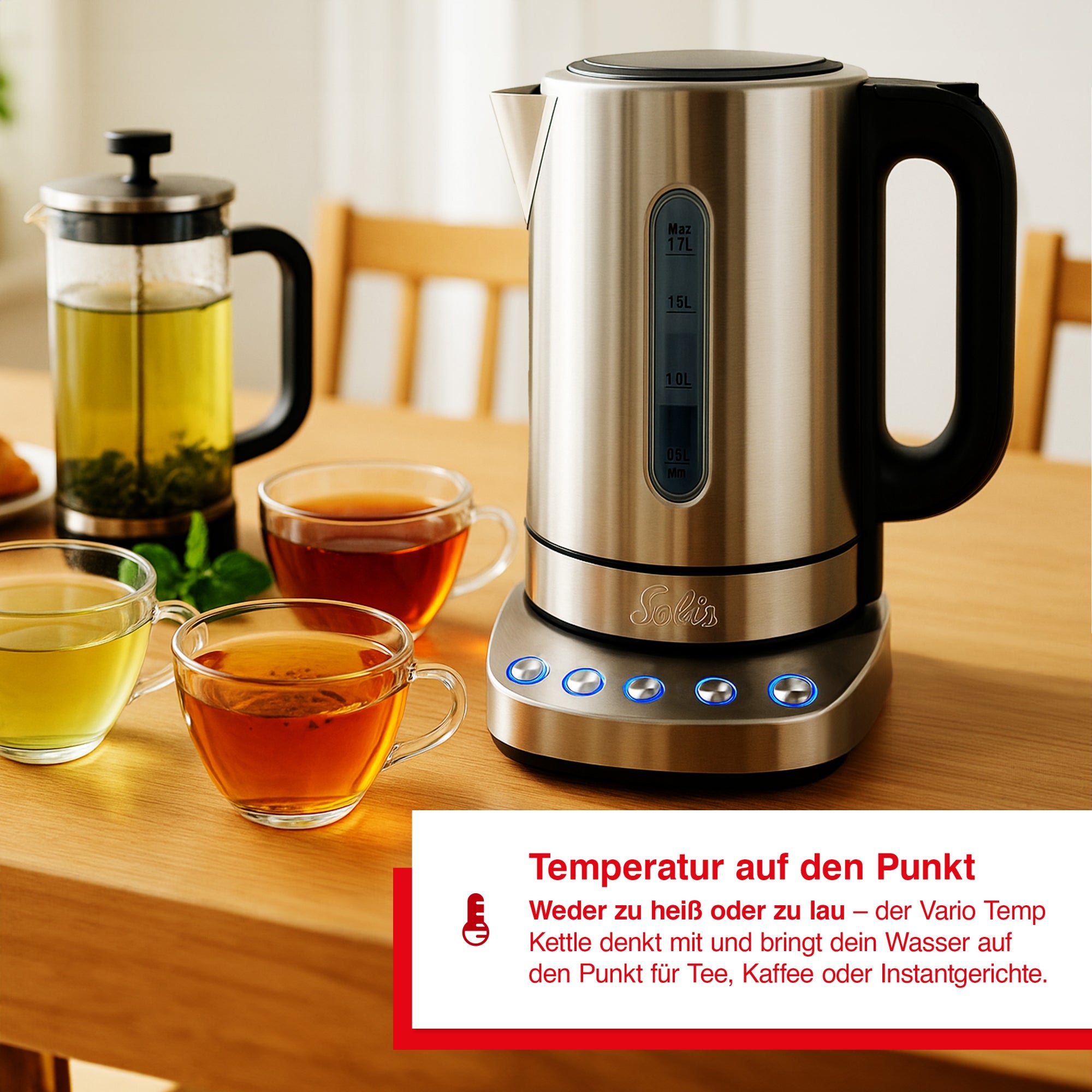 Solis_Vario Temp Kettle (Type 5516) B-Ware_Edelstahl