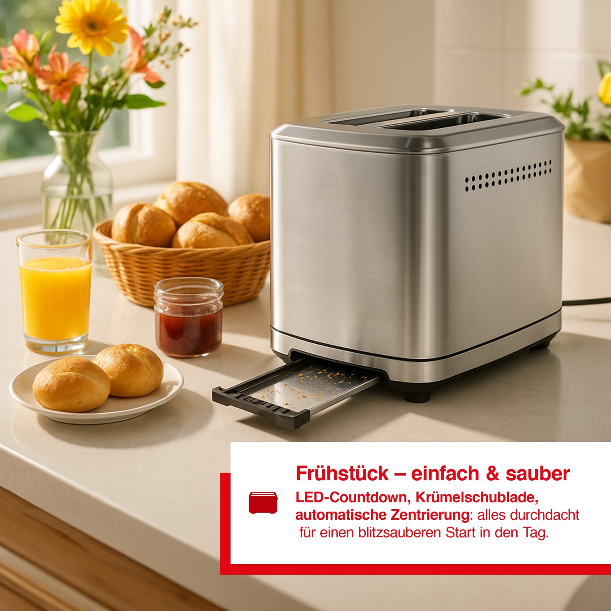 Solis_Flex- Toaster m. Brötchenaufsatz (Typ 8004)_Edelstahl