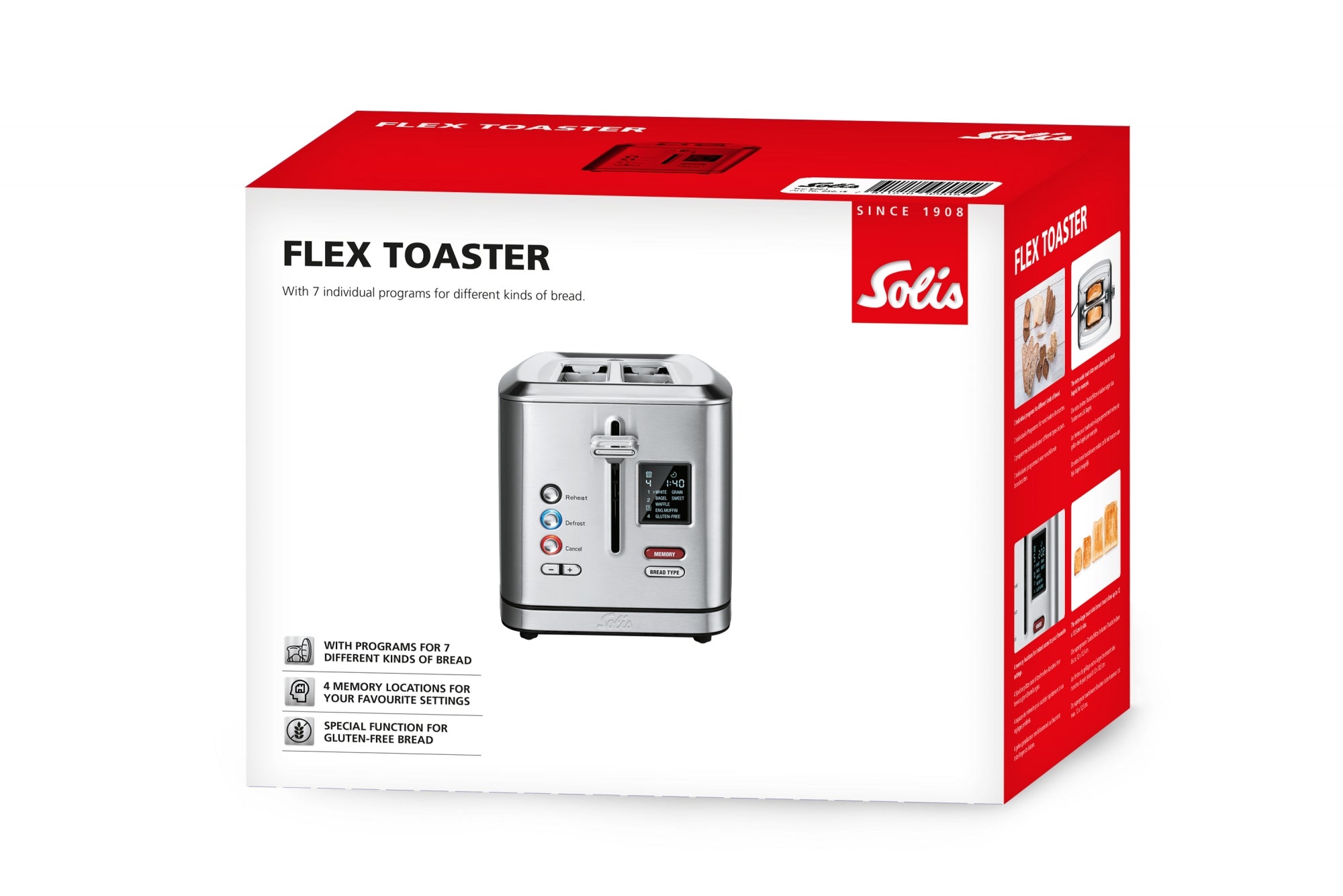 Solis_Flex- Toaster m. Brötchenaufsatz (Typ 8004)_Edelstahl