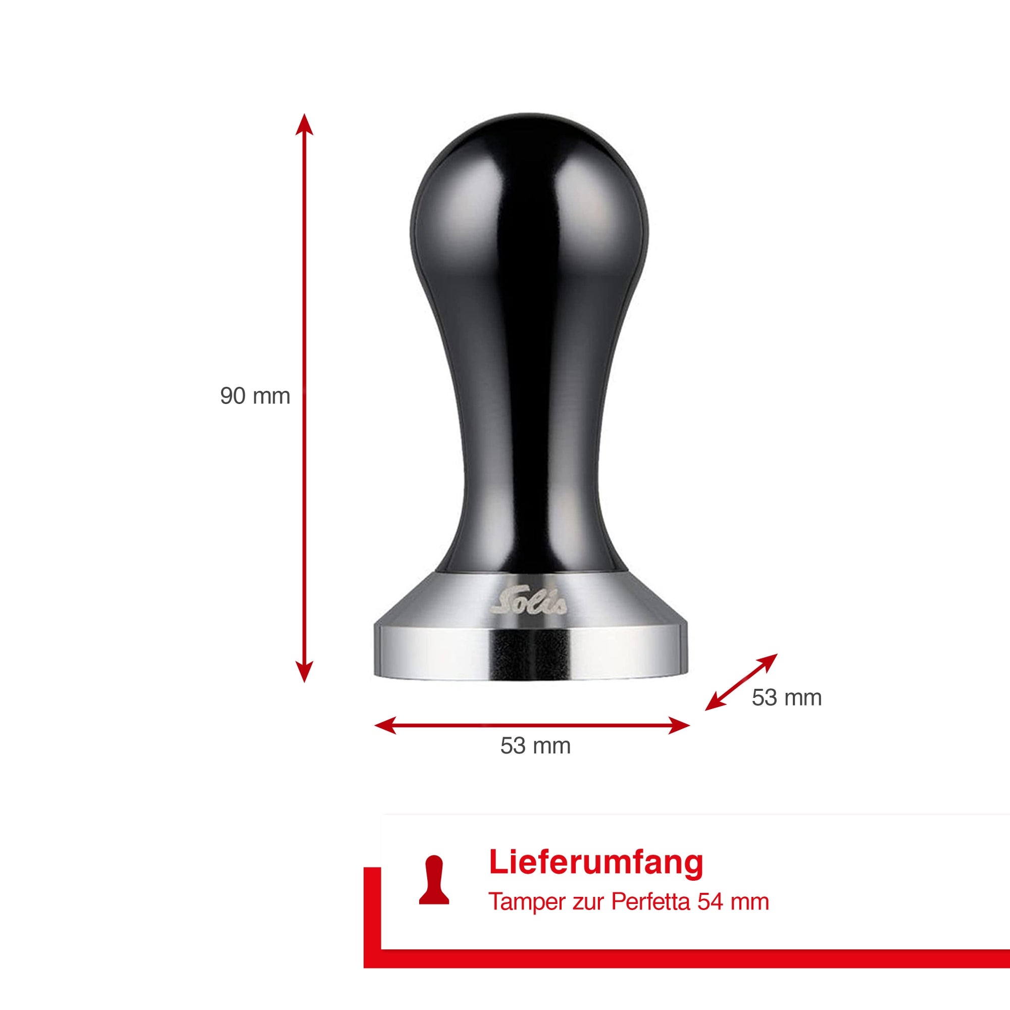 Solis_Tamper zur Perfetta 54 mm_schwarz