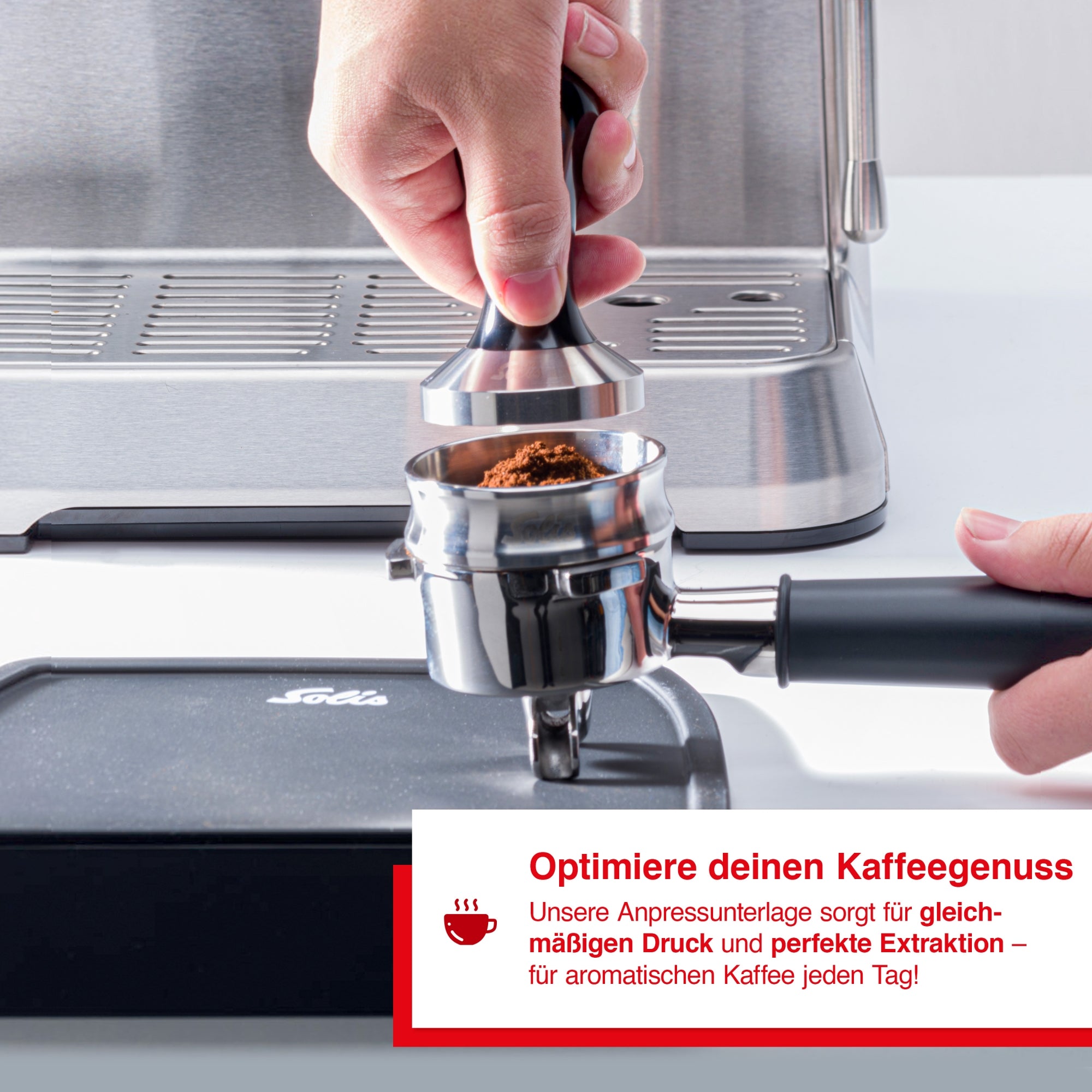 Solis_Tamper- Matte XL zum Siebträger_schwarz