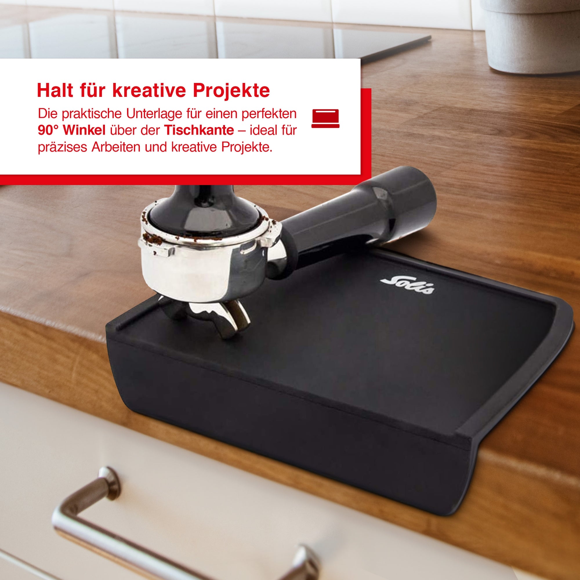 Solis_Tamper- Matte XL zum Siebträger_schwarz