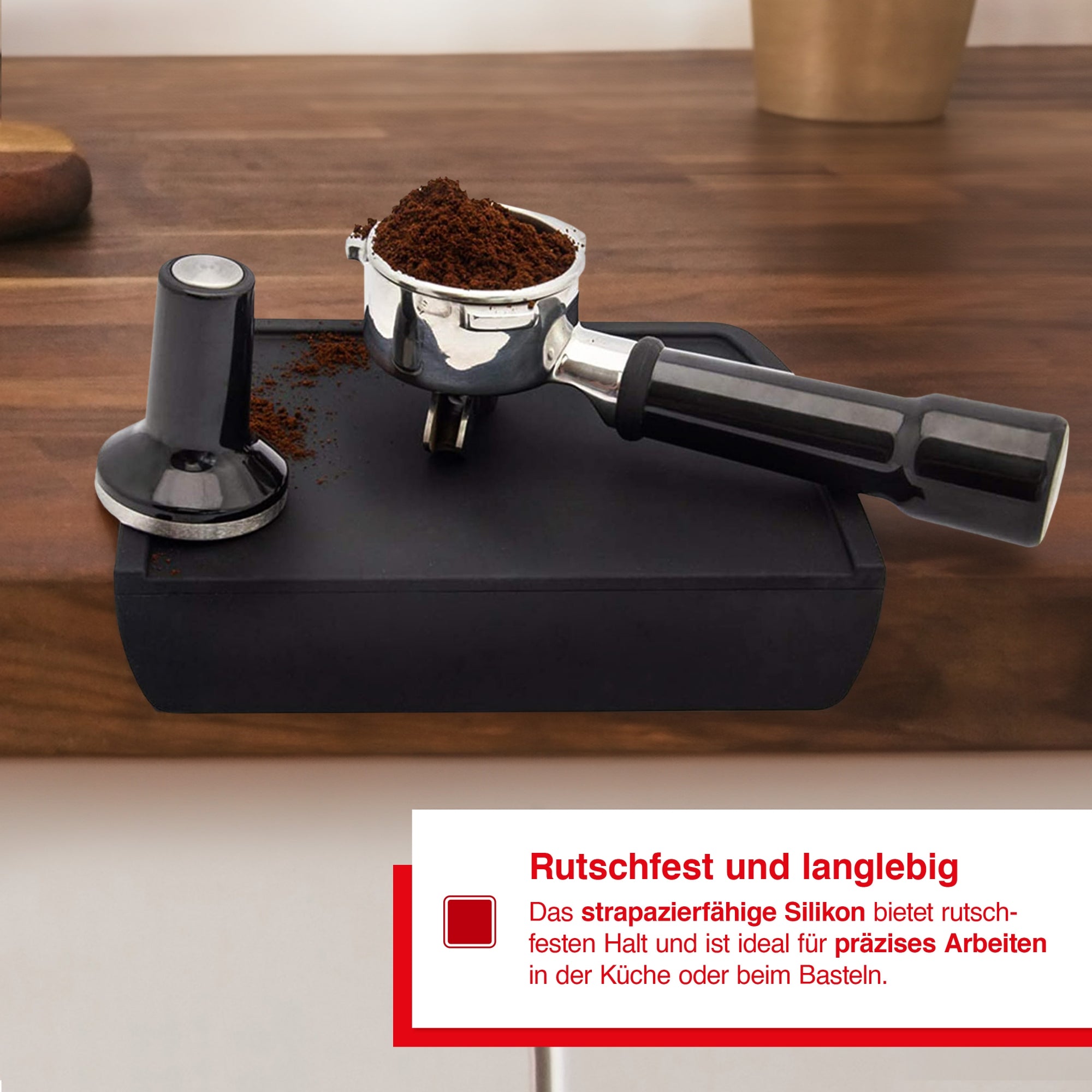 Solis_Tamper- Matte XL zum Siebträger_schwarz