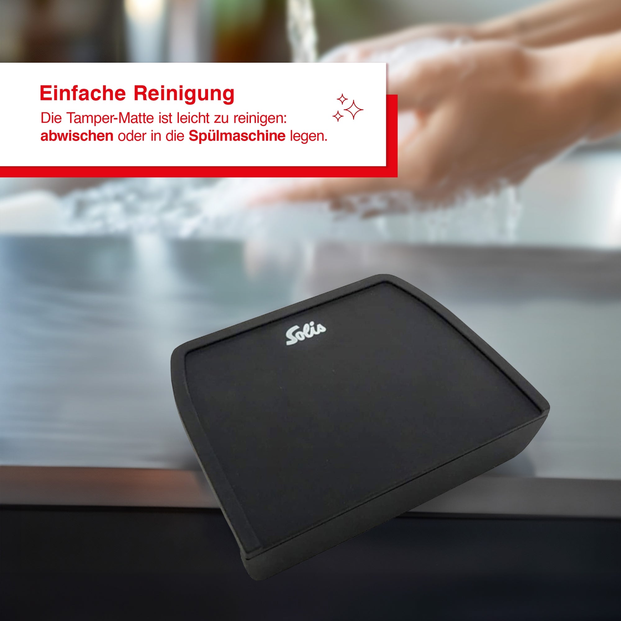 Solis_Tamper- Matte XL zum Siebträger_schwarz