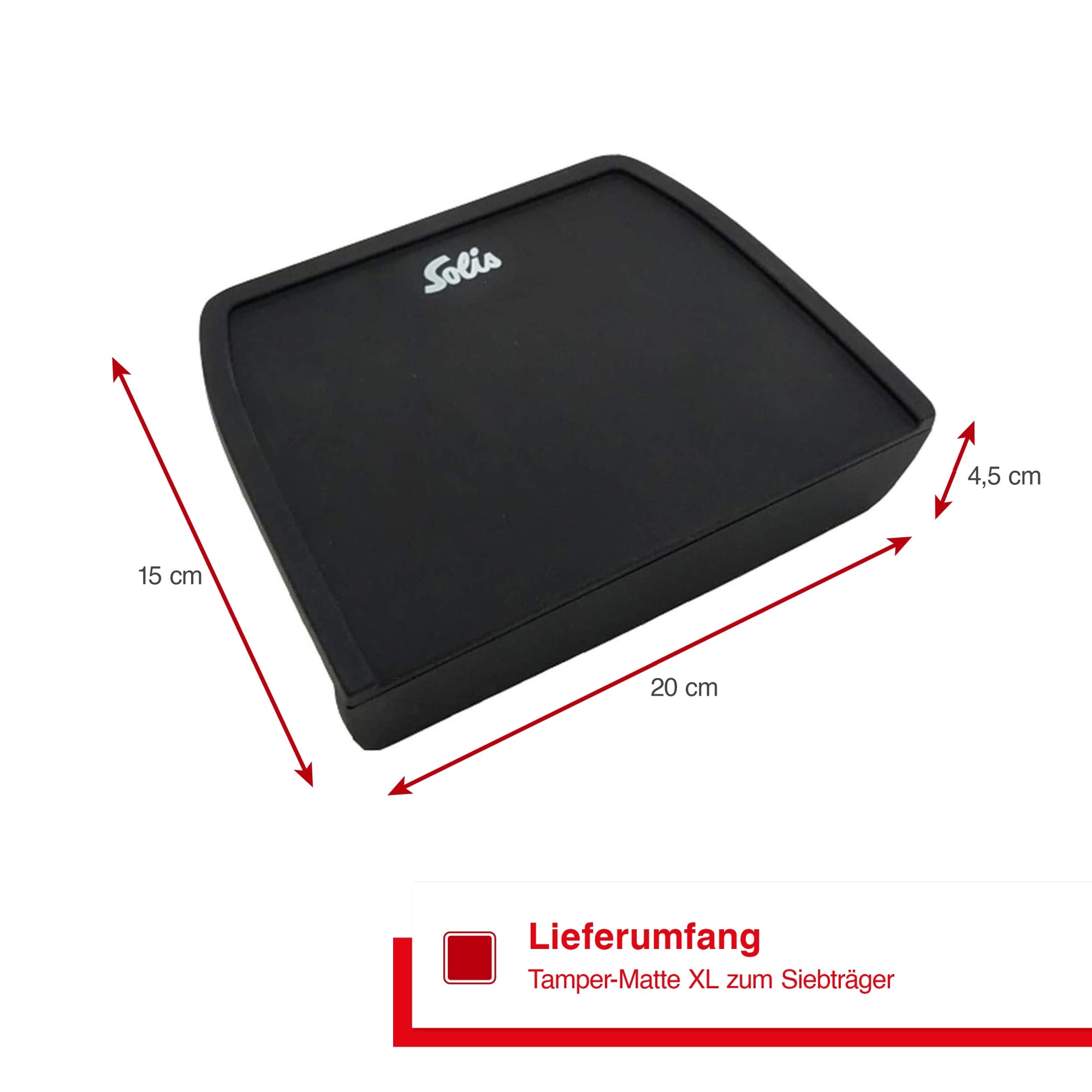 Solis_Tamper- Matte XL zum Siebträger_schwarz