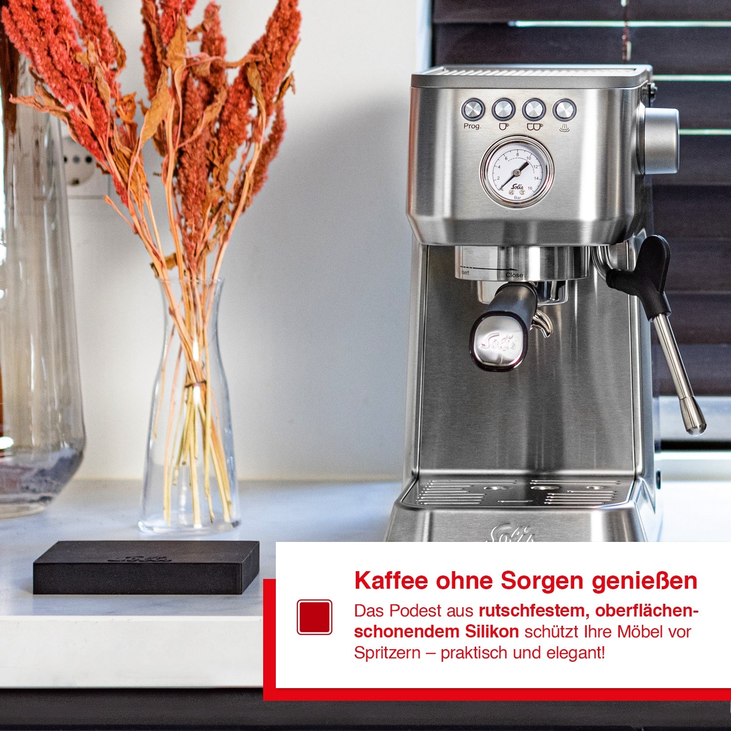 Solis_Coffee-Podest  L zum Siebträger_schwarz