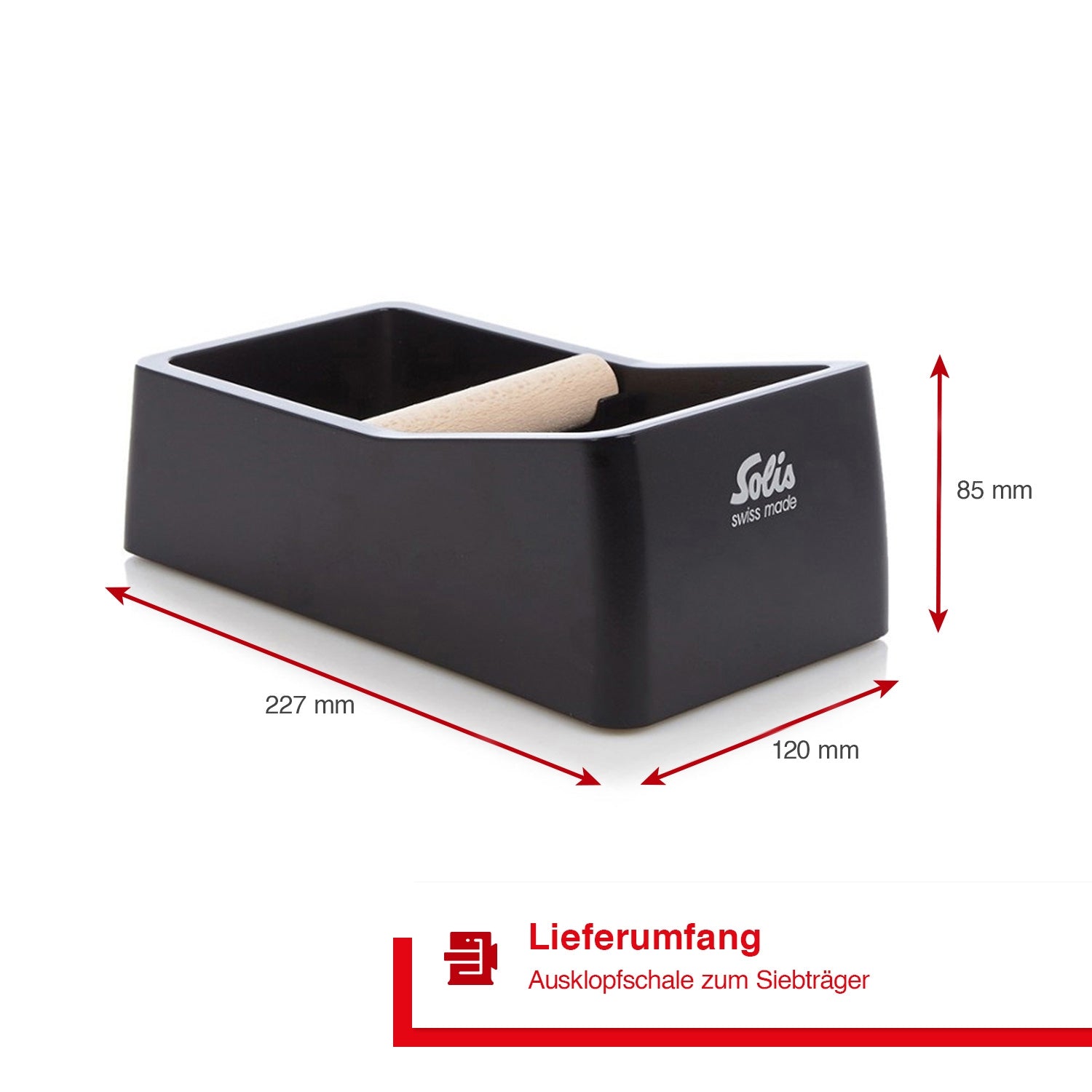 Solis_Ausklopfschale B-Ware_schwarz