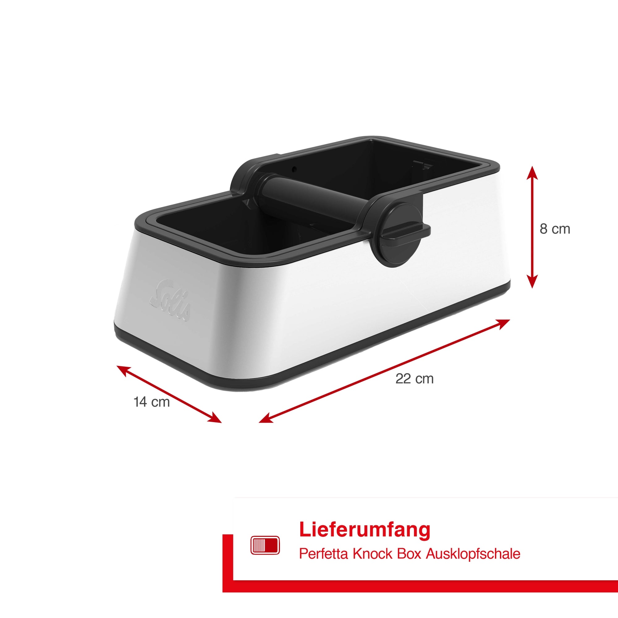 Solis_Edelstahl Perfetta Knock Box_Edelstahl
