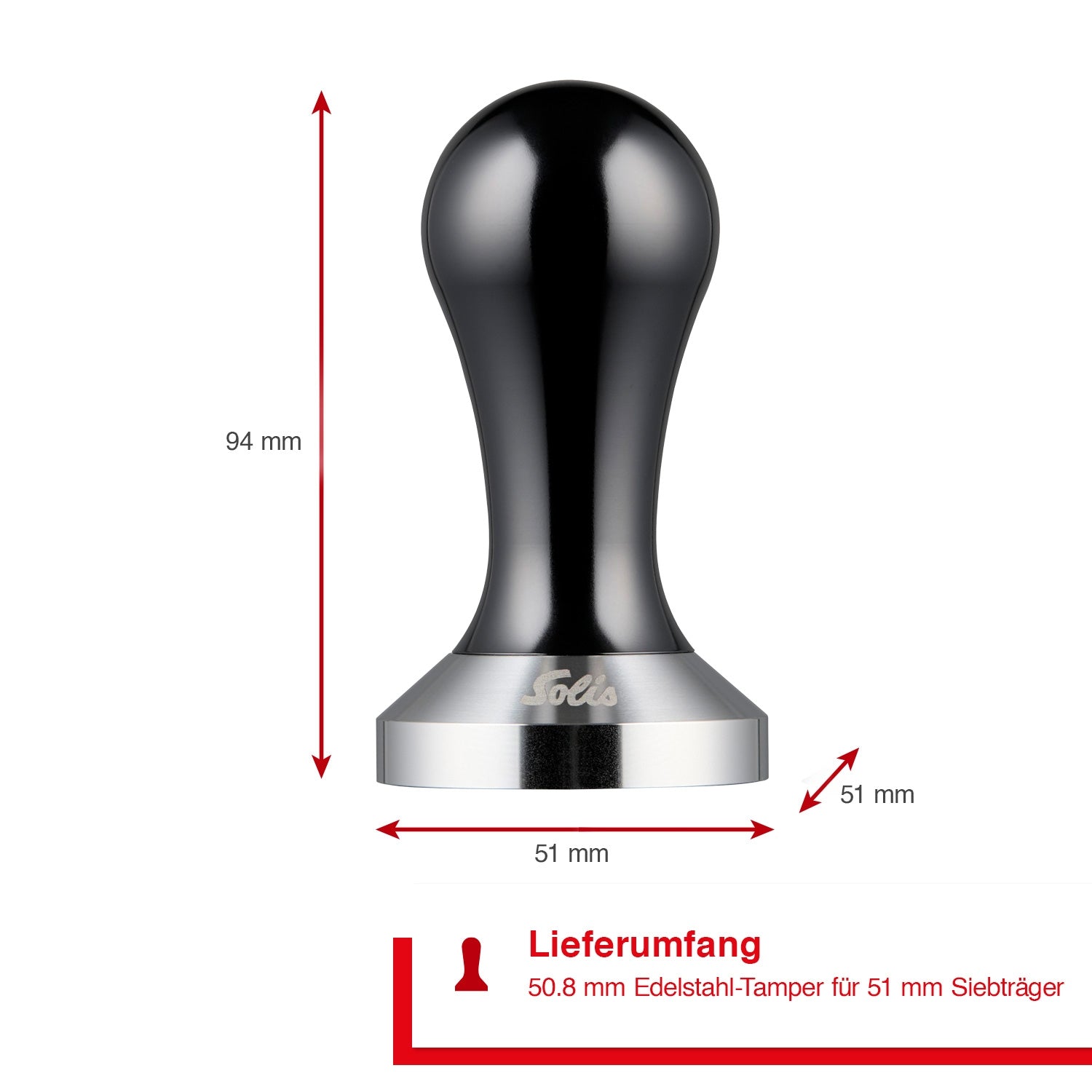 Solis_TAMPER 50.8 mm_silber