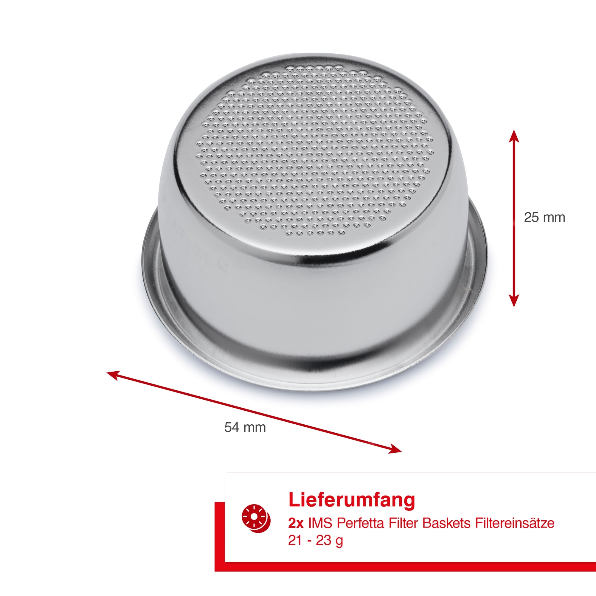 Solis_IMS Perfetta Filter Basket B-Ware_silber