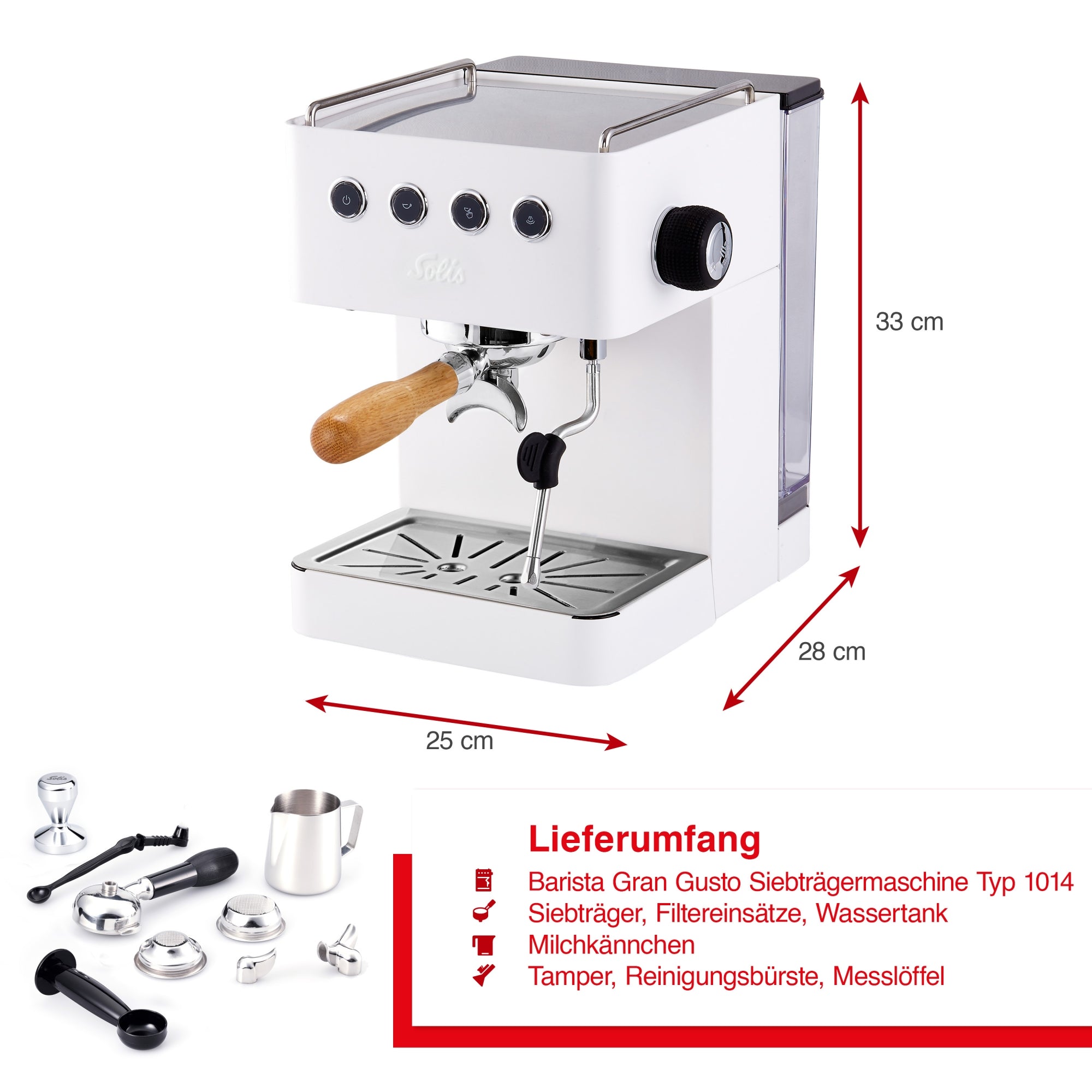 Solis_Barista Gran Gusto (Typ 1014), weiß_weiß