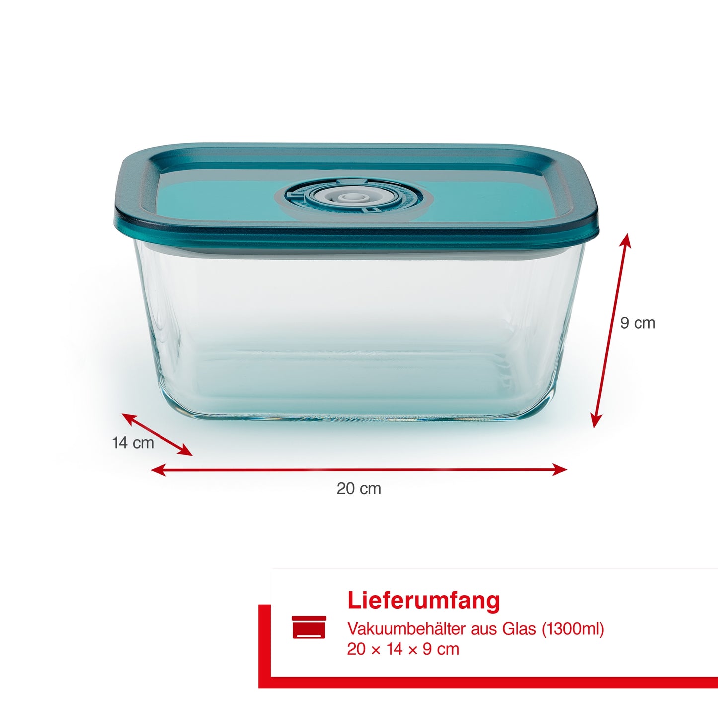 Solis_Vakuum Behälter Glas 1300ml_Transparent
