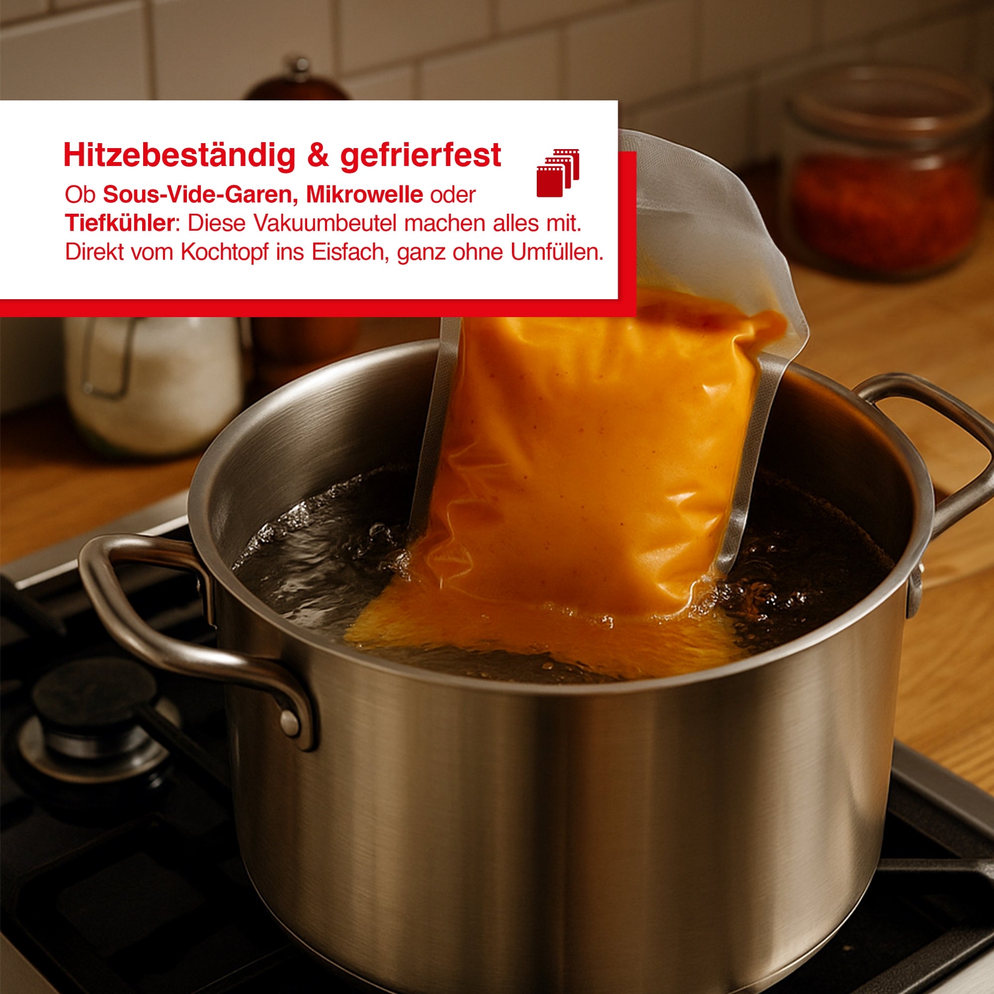 Solis_Stand Up Vakuumierbeutel Stehend, 50 Stück_Transparent