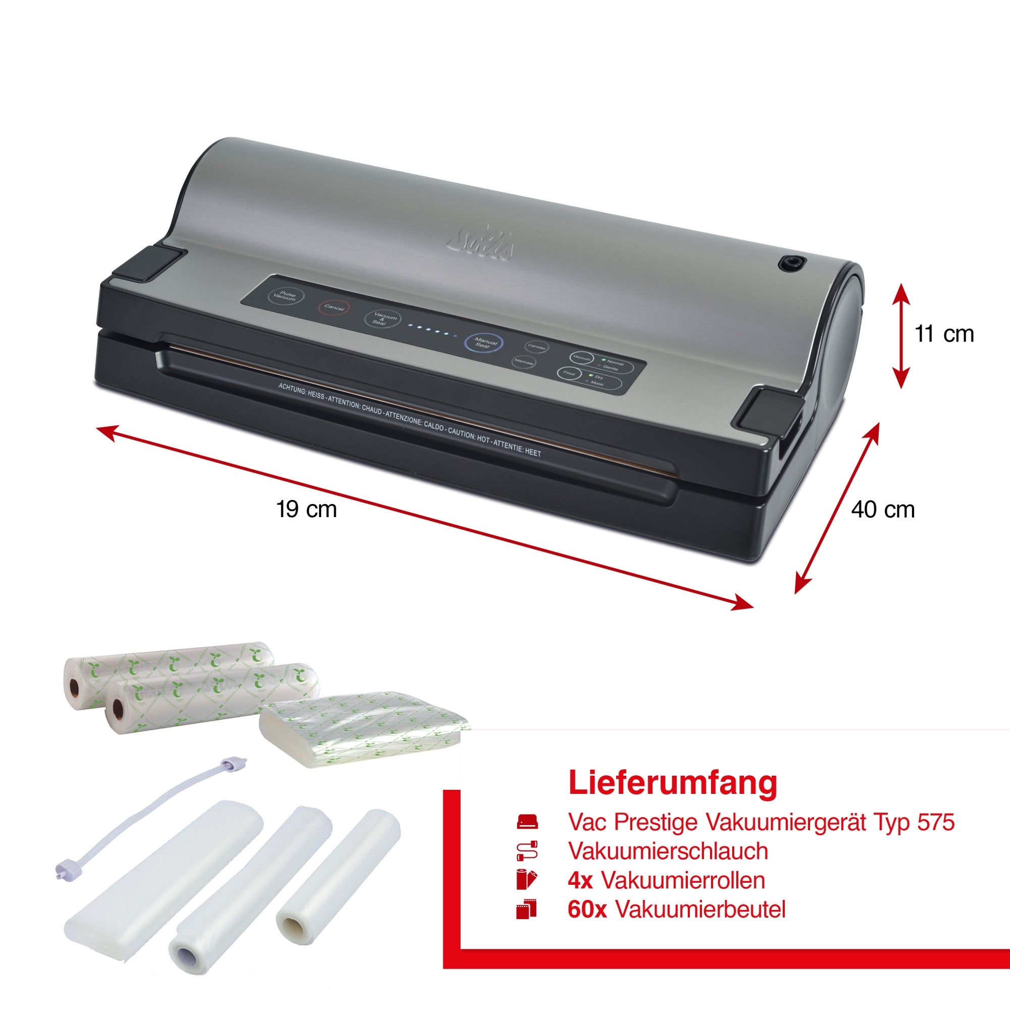 Solis_Vac Prestige (Typ 575)_schwarz/Edelstahl