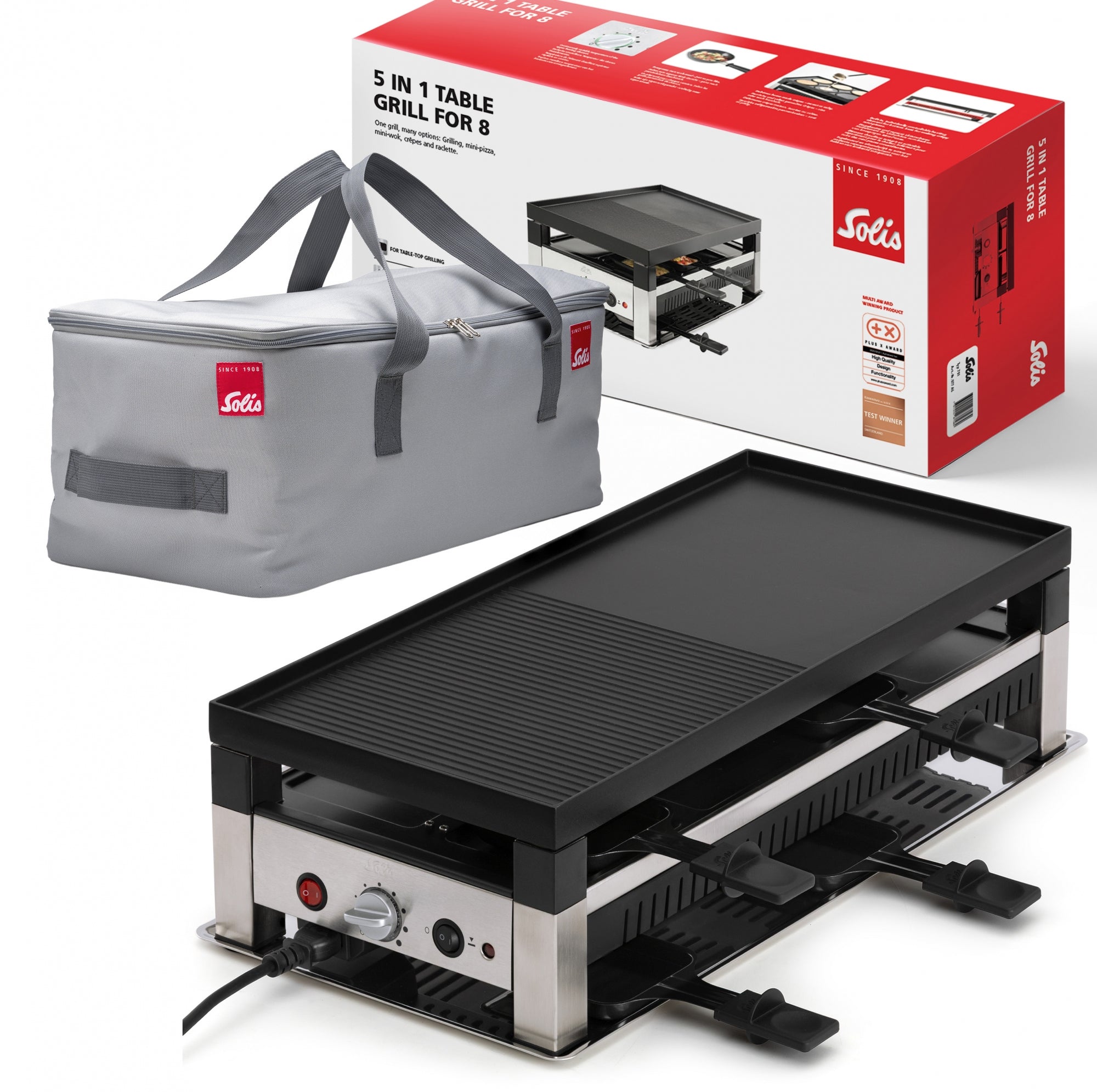 Solis_5in1 Tischgrill für 8 Pers. (Typ 791) + Transport-Tasche_schwarz