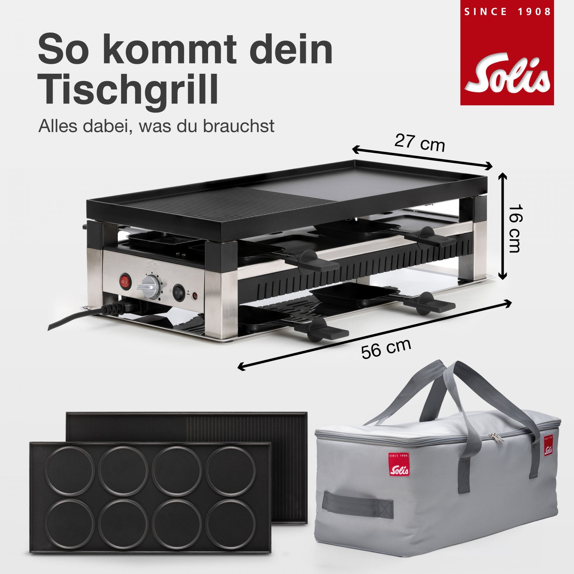 Solis_5in1 Tischgrill für 8 Pers. (Typ 791) + Transport-Tasche_schwarz